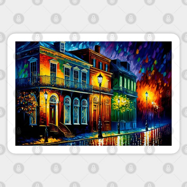 New Orleans at night Sticker by TrooperLX1177